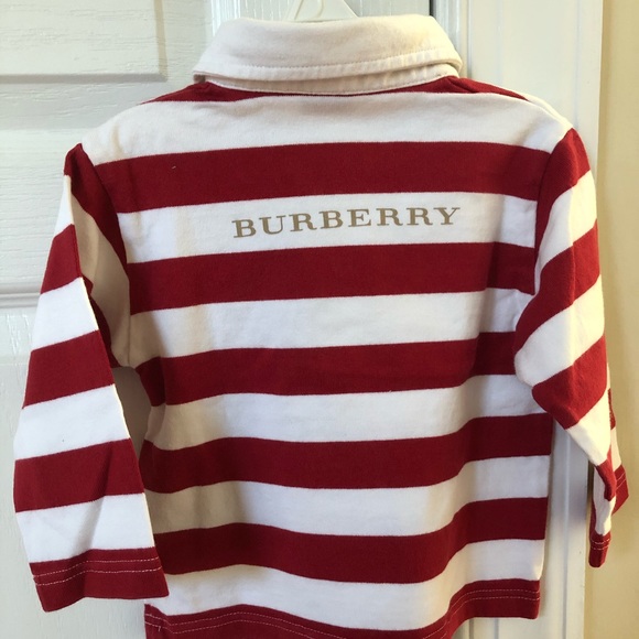 12M Burberry Long-Sleeve Polo - Picture 2 of 3